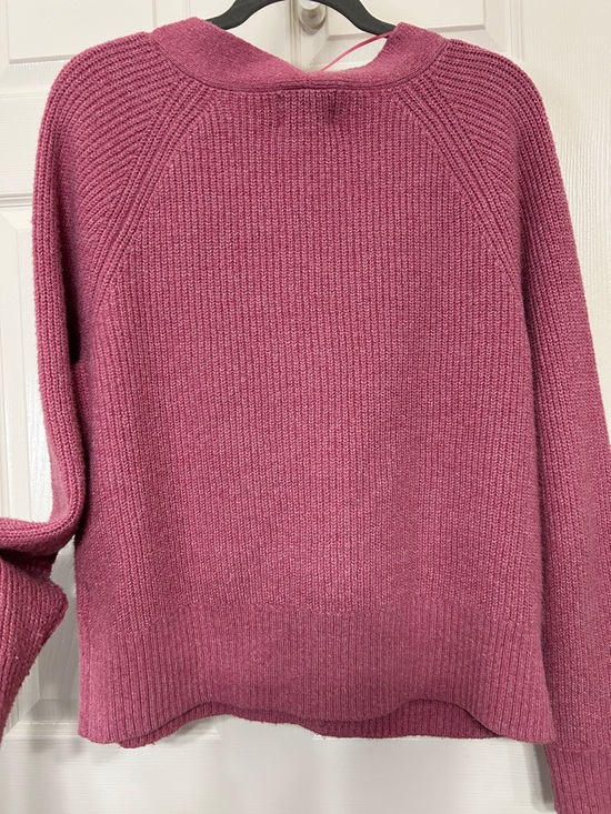 Old Navy Women's Rose Pink Ribbed Button Cardigan Soft Sustainable Recycled - Picture 10 of 10